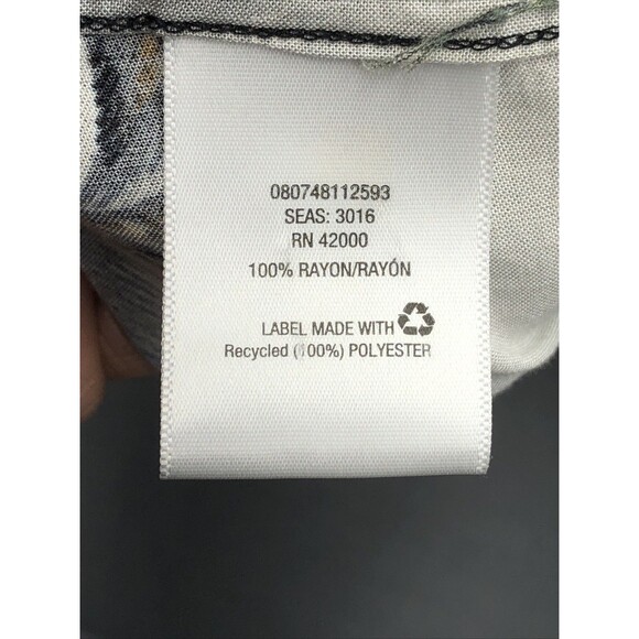 Basic Editions Button Up Shirt Men's Palm Trees 100% Rayon Short Sleeve Size 3XL - Picture 12 of 14